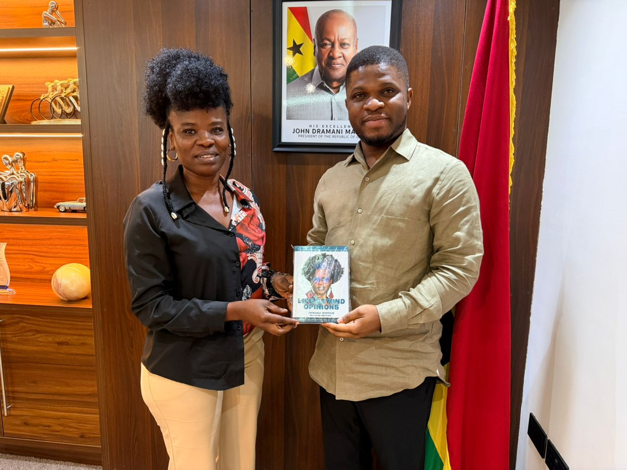 Sammy Gyamfi Receives Ohemaa Woyeje’s Life Beyond Opinions Book